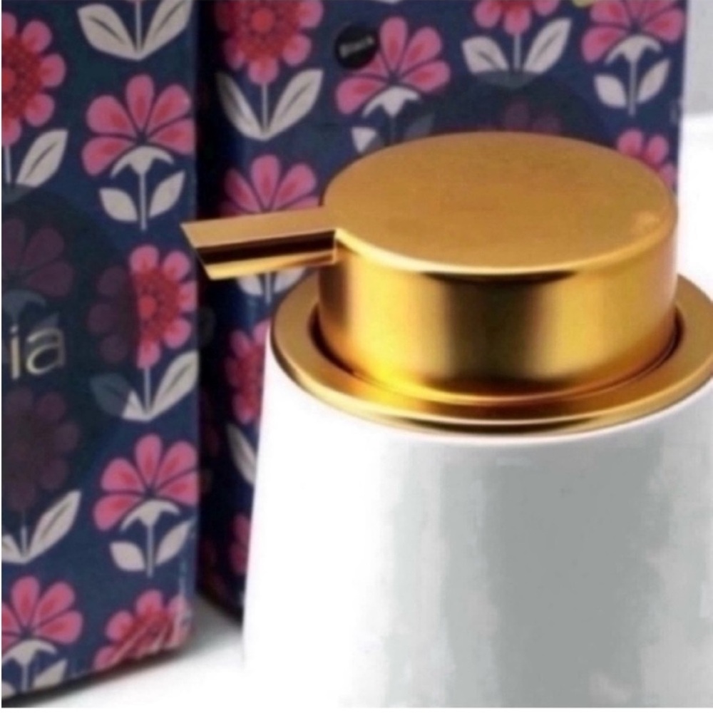 Swedish Nordiska Soap Dispenser White Gold Kevia